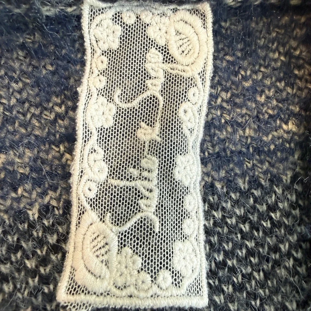 Sadie & Sage Boho Southwestern Geometric Cardigan‎ Women M/L Charcoal Grey